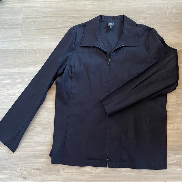 Eileen Fisher Double Breasted Linen Blend Jacket Shacket - Picture 2 of 8